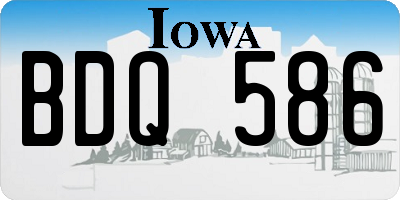 IA license plate BDQ586
