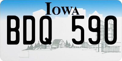 IA license plate BDQ590