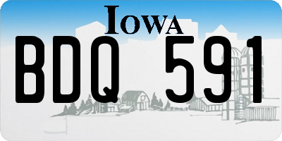 IA license plate BDQ591