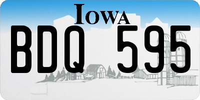IA license plate BDQ595