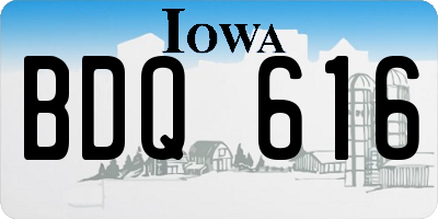IA license plate BDQ616