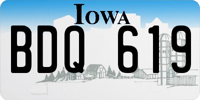 IA license plate BDQ619