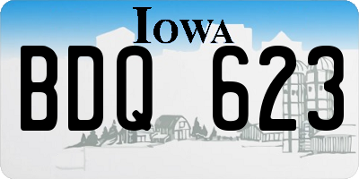 IA license plate BDQ623
