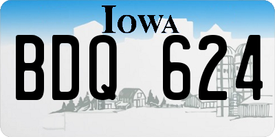 IA license plate BDQ624
