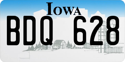 IA license plate BDQ628
