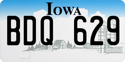 IA license plate BDQ629