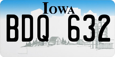 IA license plate BDQ632