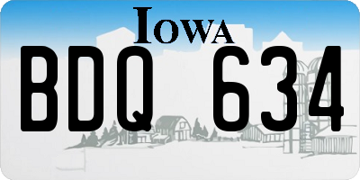 IA license plate BDQ634