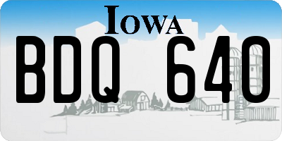 IA license plate BDQ640