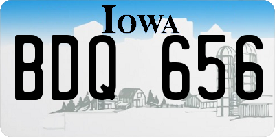 IA license plate BDQ656