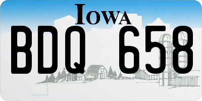 IA license plate BDQ658
