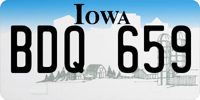 IA license plate BDQ659