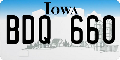 IA license plate BDQ660