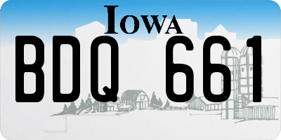IA license plate BDQ661