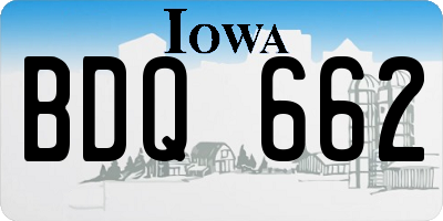 IA license plate BDQ662