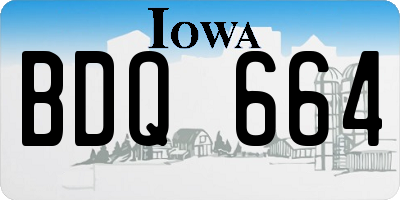 IA license plate BDQ664