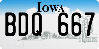 IA license plate BDQ667