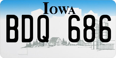 IA license plate BDQ686