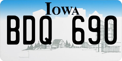 IA license plate BDQ690
