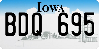 IA license plate BDQ695