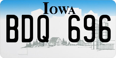 IA license plate BDQ696