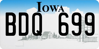 IA license plate BDQ699