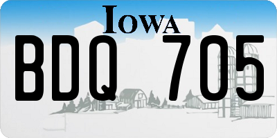 IA license plate BDQ705
