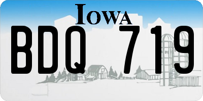IA license plate BDQ719