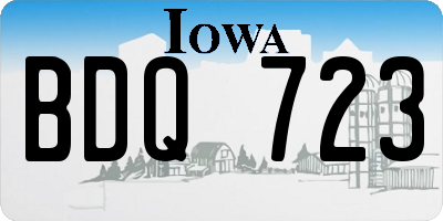 IA license plate BDQ723