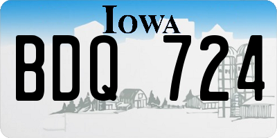 IA license plate BDQ724