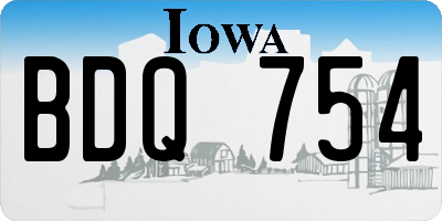 IA license plate BDQ754