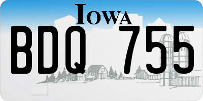 IA license plate BDQ755