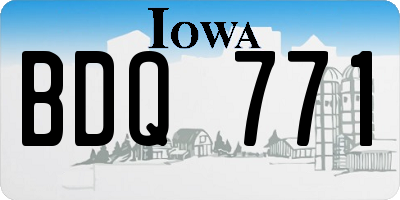IA license plate BDQ771