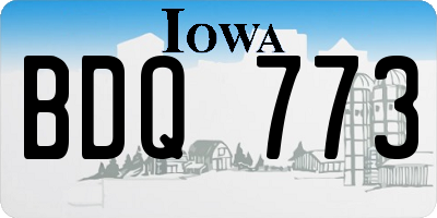 IA license plate BDQ773