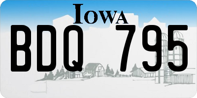 IA license plate BDQ795