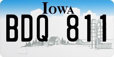IA license plate BDQ811