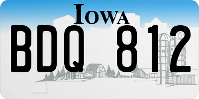 IA license plate BDQ812