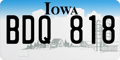 IA license plate BDQ818