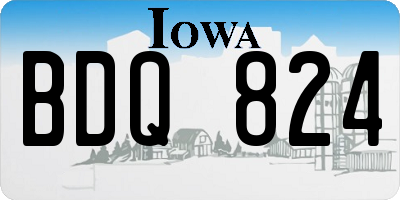 IA license plate BDQ824
