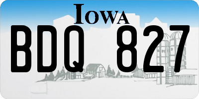 IA license plate BDQ827