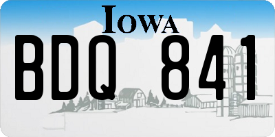 IA license plate BDQ841