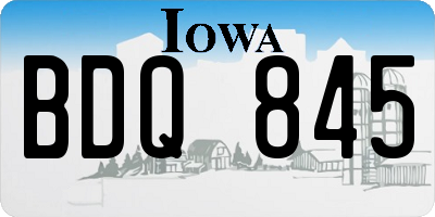 IA license plate BDQ845