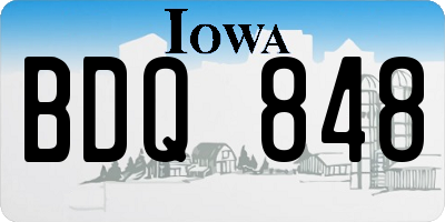 IA license plate BDQ848