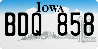 IA license plate BDQ858