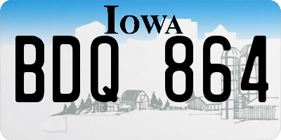 IA license plate BDQ864
