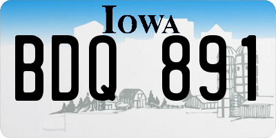 IA license plate BDQ891
