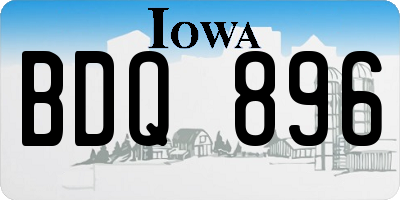 IA license plate BDQ896