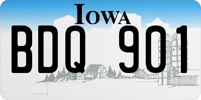 IA license plate BDQ901