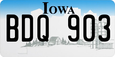 IA license plate BDQ903