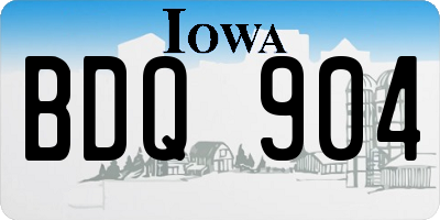 IA license plate BDQ904